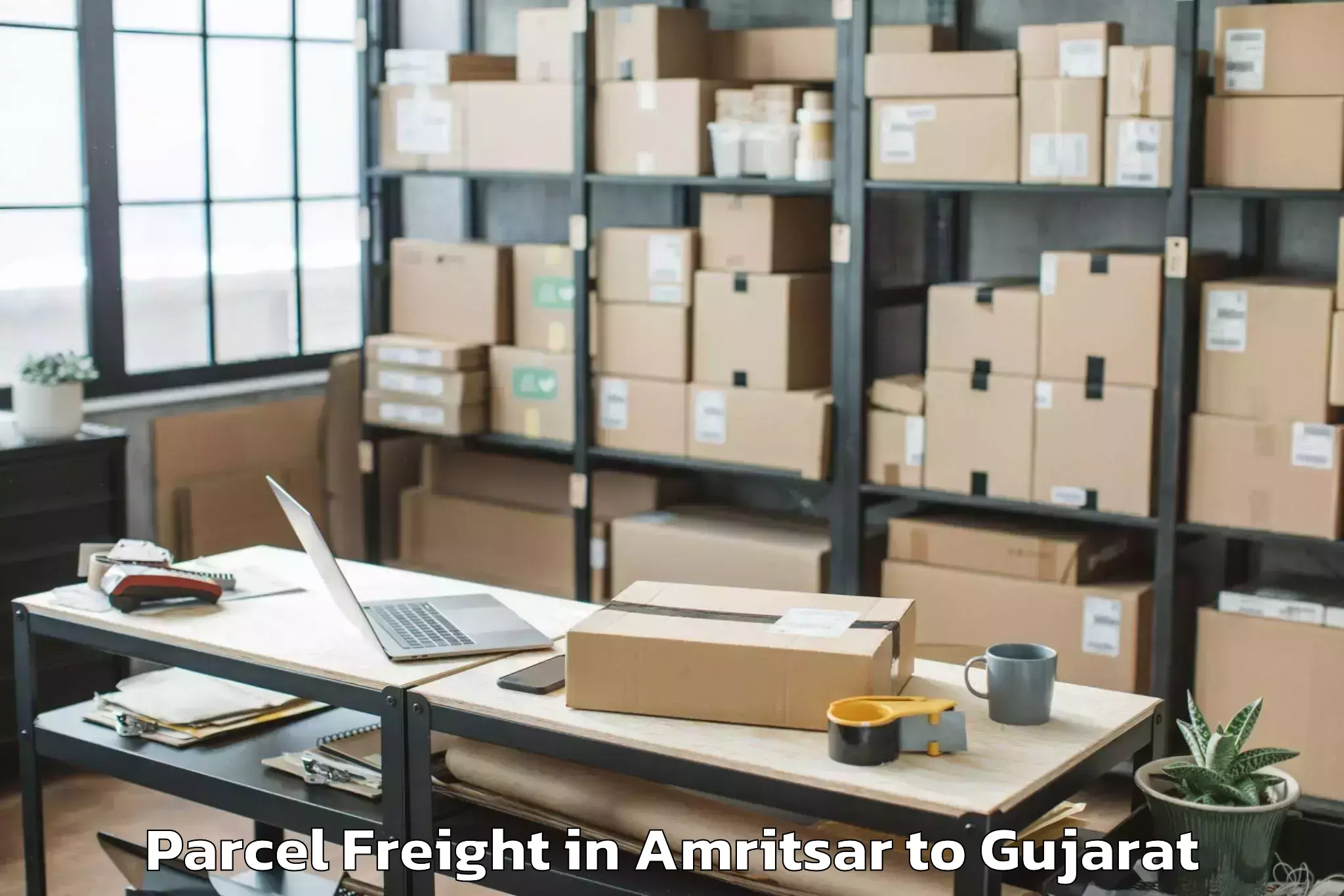 Amritsar to Kadi Sarva Vishwavidyalaya Gan Parcel Freight